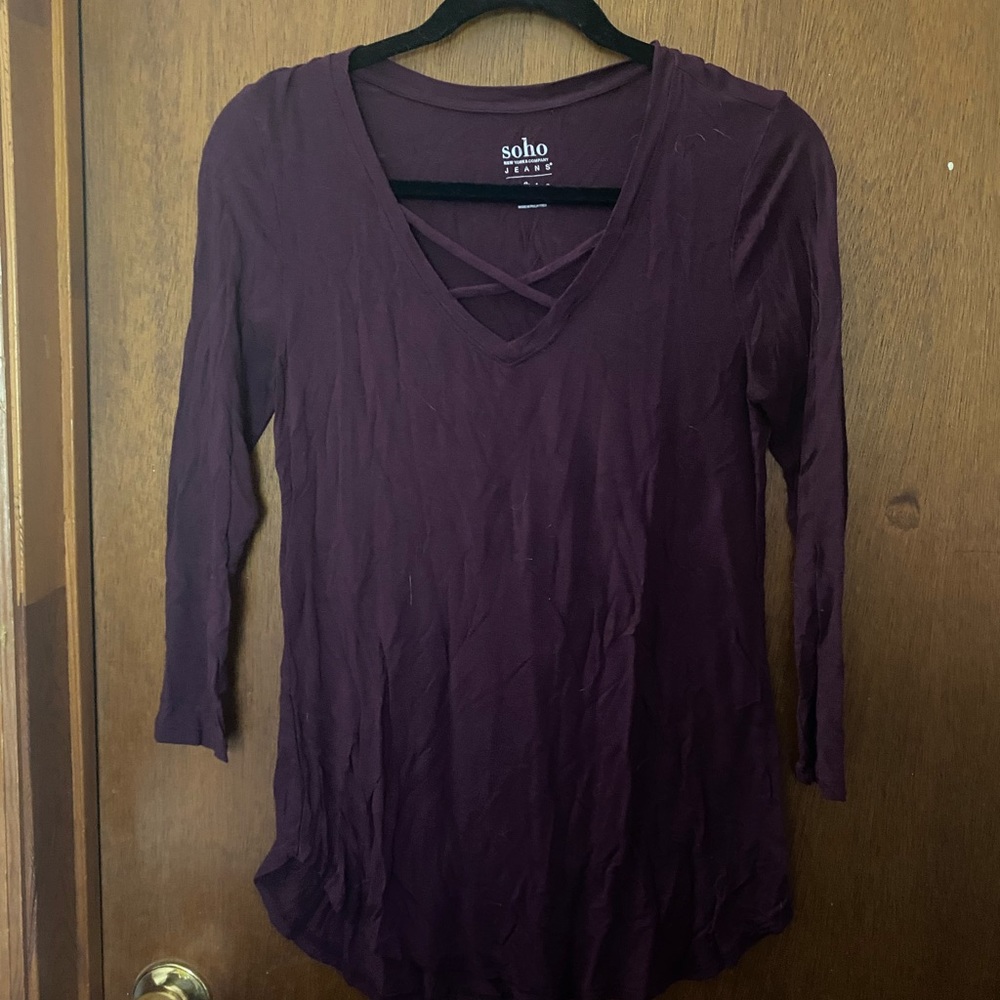 Soho Soft Tee Crisscross 3/4 Tee